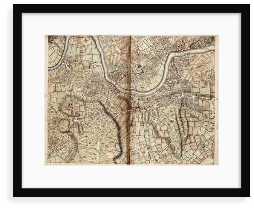 Map of Barnes, Battersea, Putney and Wandsworth by John Rocque