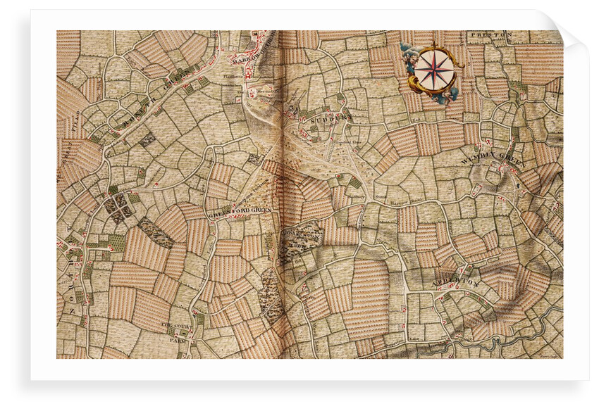 Map of Northolt, Harrow and Wembley by John Rocque