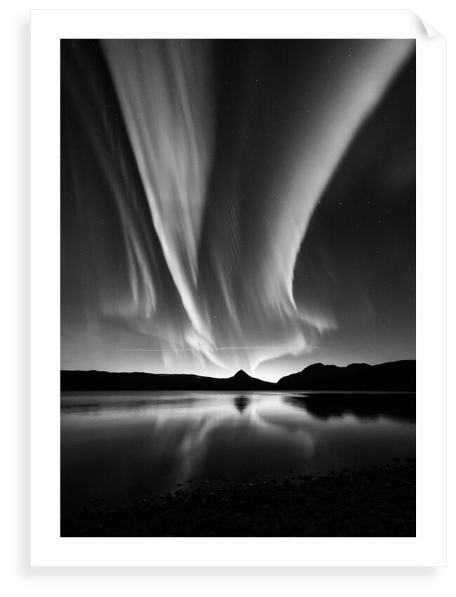 Black and White Aurora by Kolbein Svensson