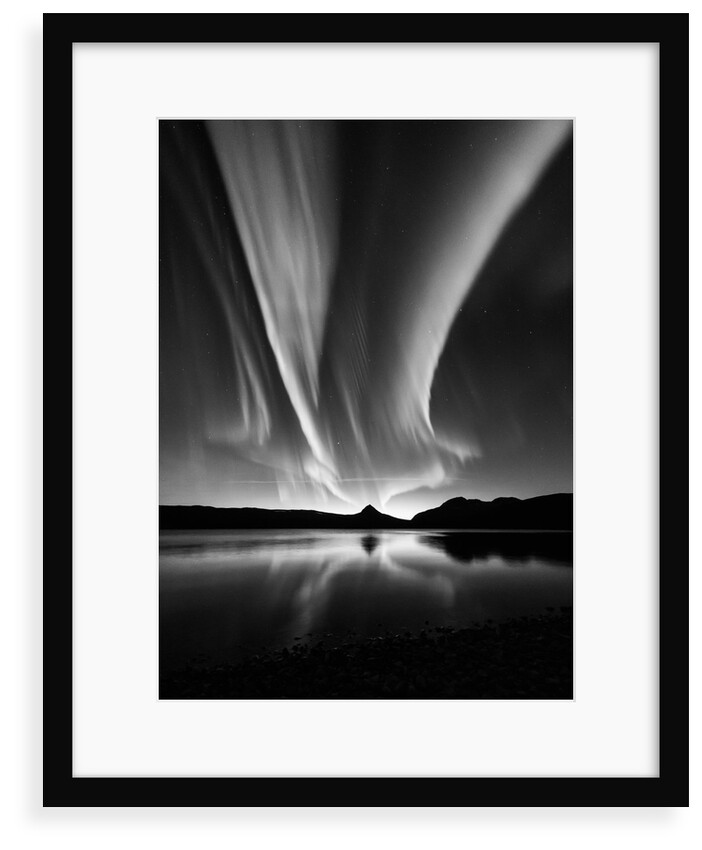Black and White Aurora by Kolbein Svensson
