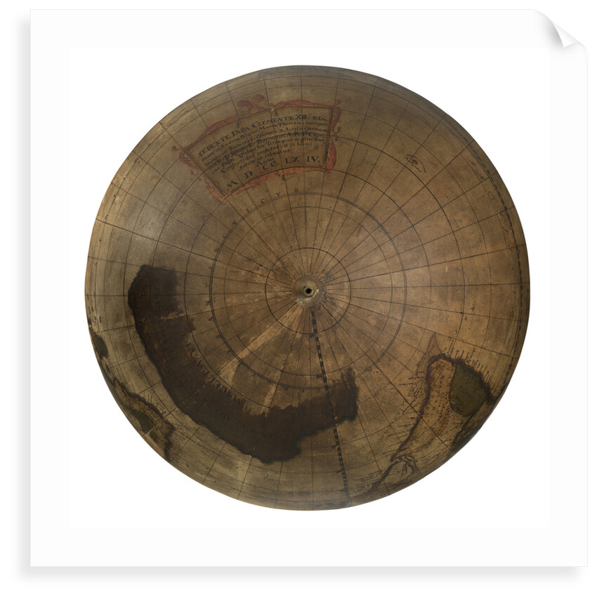 Terrestrial table globe by unknown