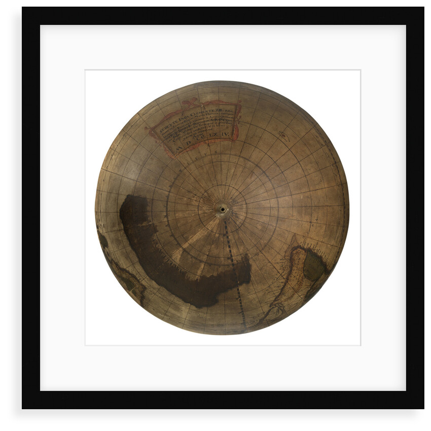 Terrestrial table globe by unknown