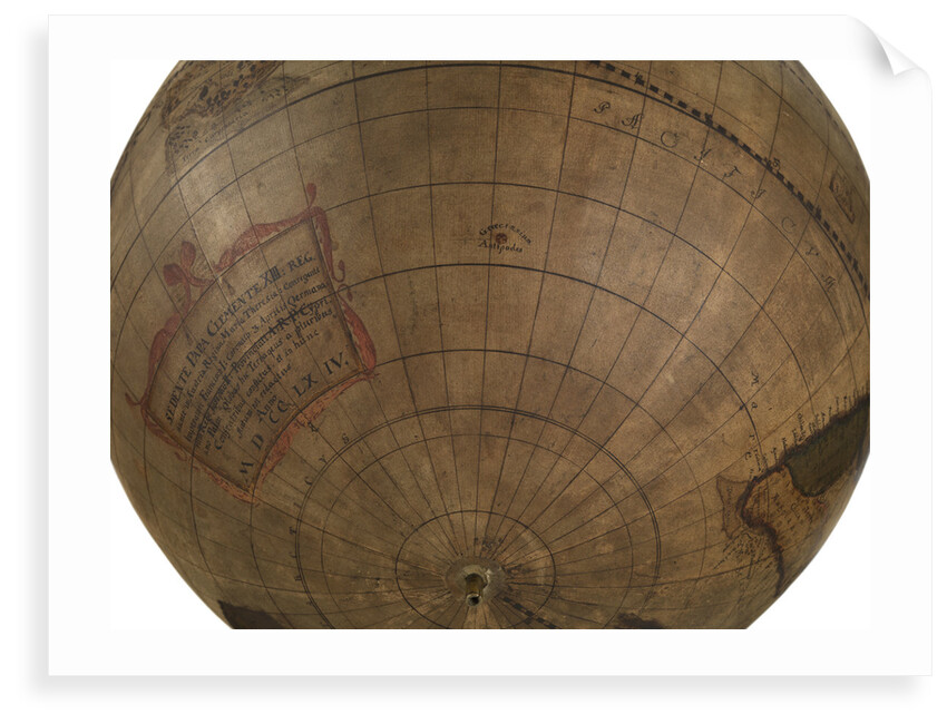 Terrestrial table globe by unknown