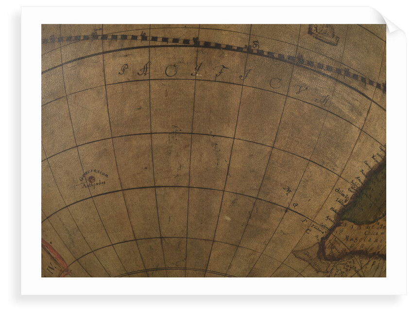 Terrestrial table globe by unknown