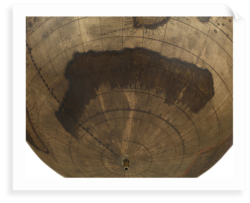Terrestrial table globe by unknown