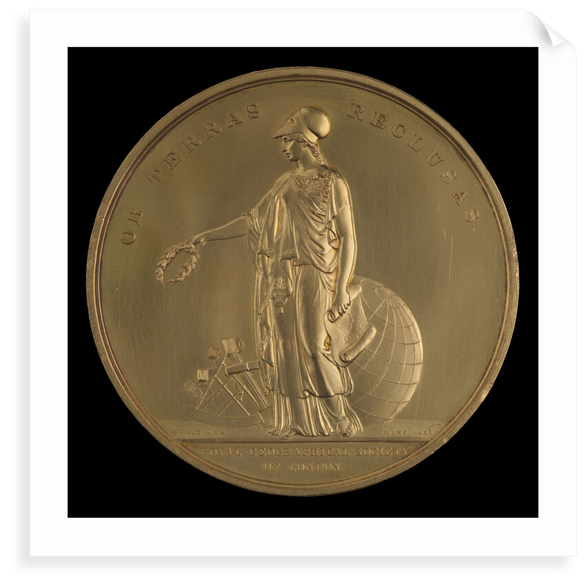 Prize medal: Royal Geographical Society 1835 by William Wyon