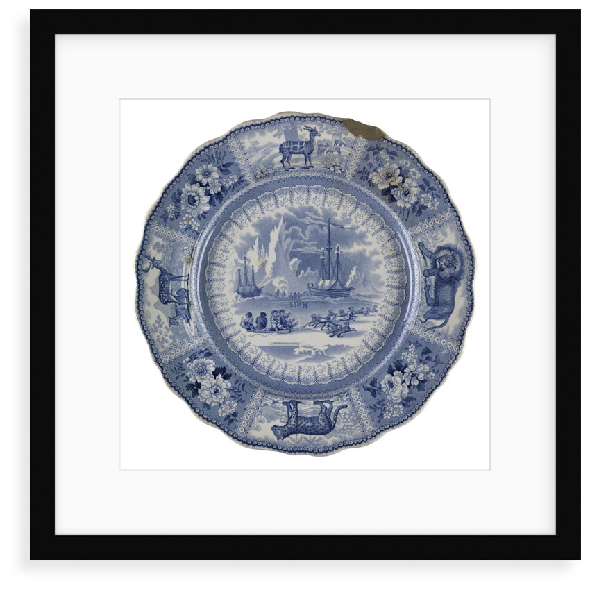 Dinner plate of the 'Arctic Scenery' pattern by unknown