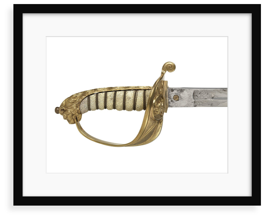 Solid half-basket hilted sword, which belonged to Vice-Admiral McClure (1807-1873) by Gillott & Hasell