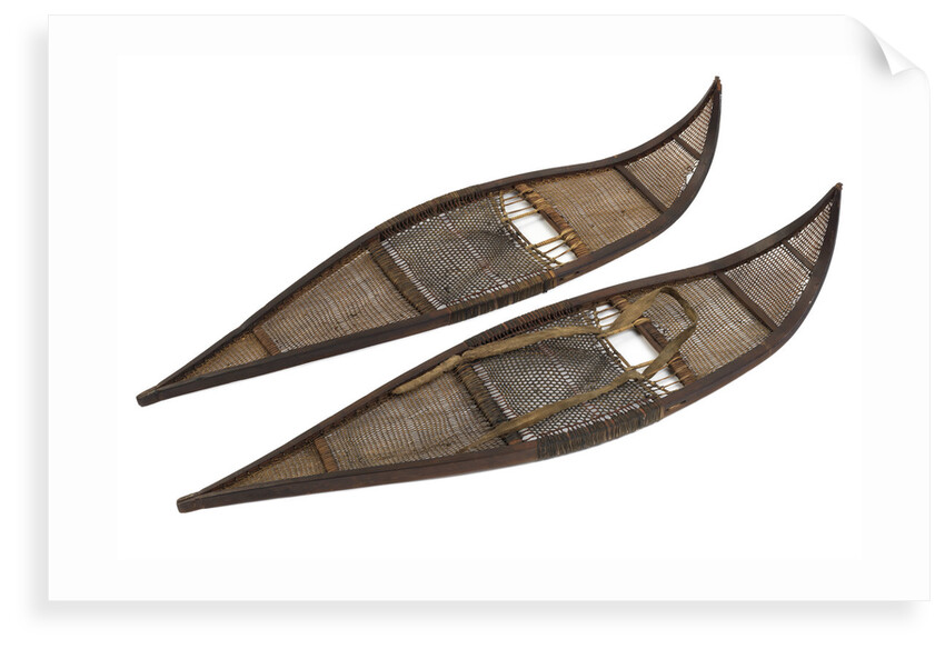 Pair of snow shoes by unknown