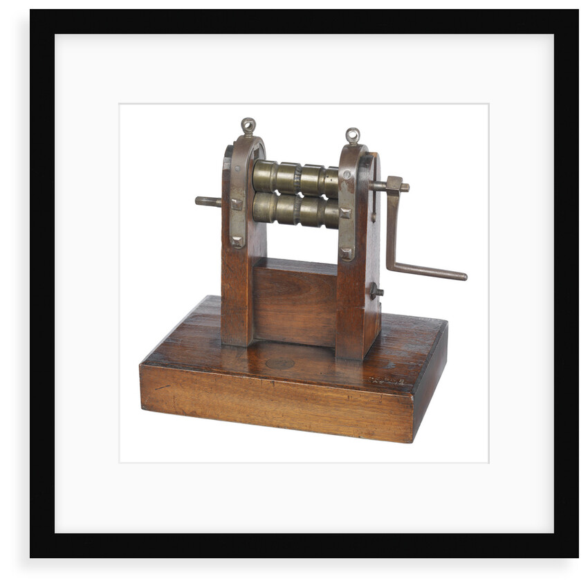 Metal bar rolling and branding machine by unknown