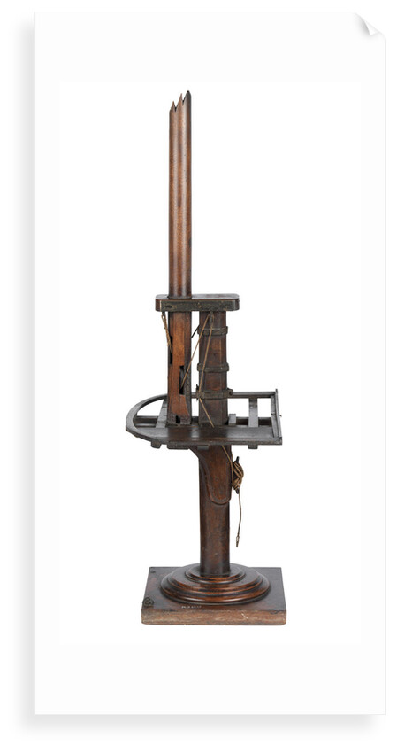 Mast with platform and topmast by unknown