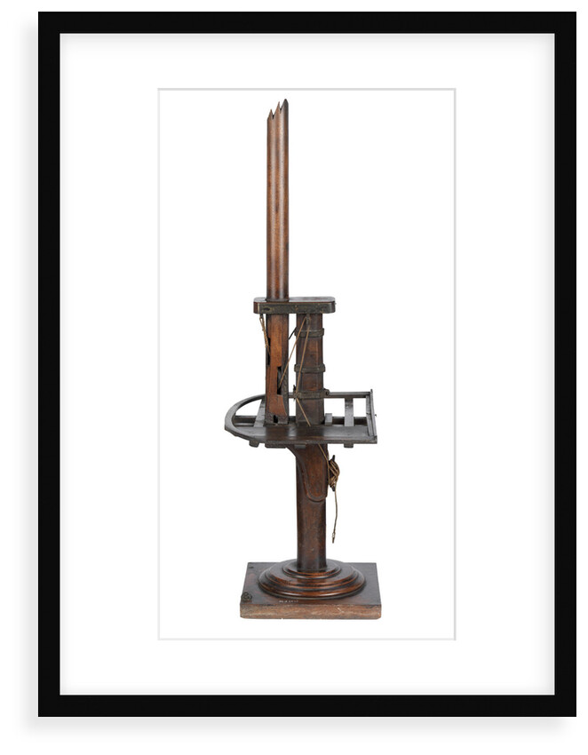Mast with platform and topmast by unknown