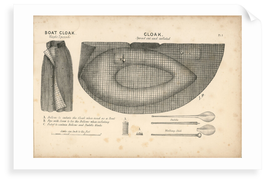 The boat-cloak or cloak boat...invented by Peter Halkett, R.N. by Peter Halkett