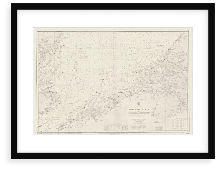 Chart of area from Dover and Calais to Orfordness by unknown