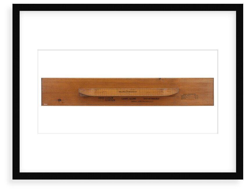 Shipbuilders plating model of crane scows by Fairmile Construction Co Ltd