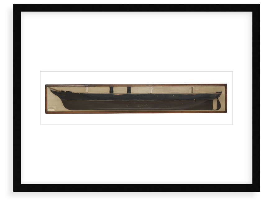 Half block design model of HMS 'Warrior' (1860), scale 1:48 by unknown