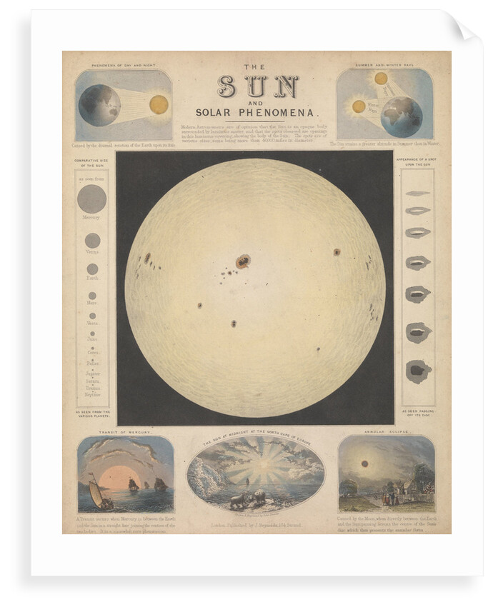 The sun and solar phenomena by James Reynolds
