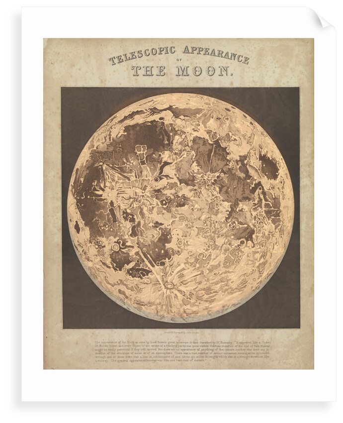 Telescopic appearance of the moon (backlit) by James Reynolds
