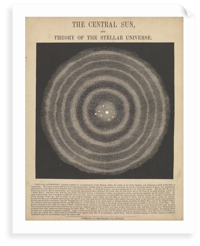The central sun and the theory of the stellar universe (backlit) by James Reynolds