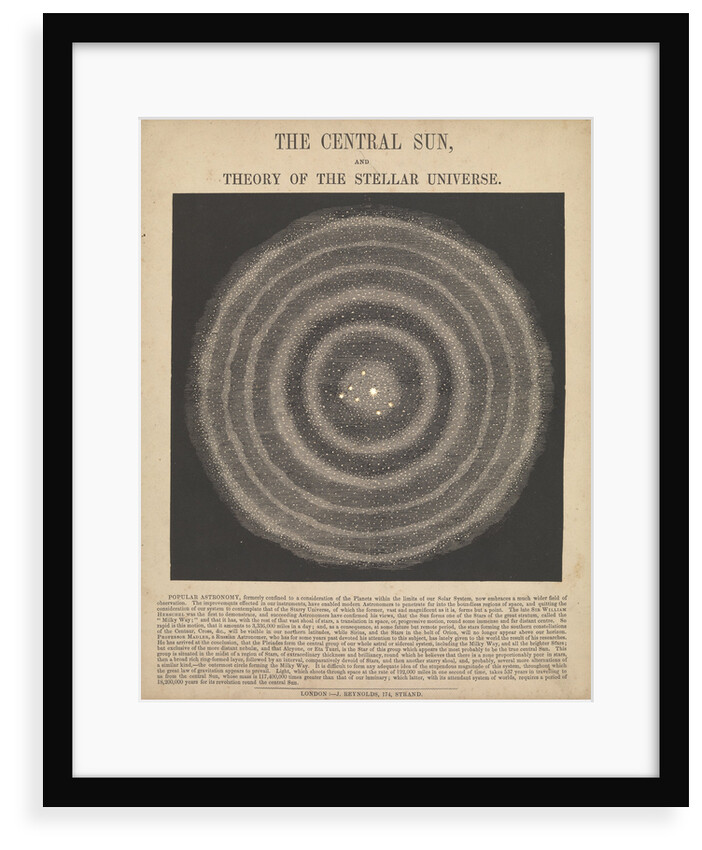 The central sun and the theory of the stellar universe (backlit) by James Reynolds