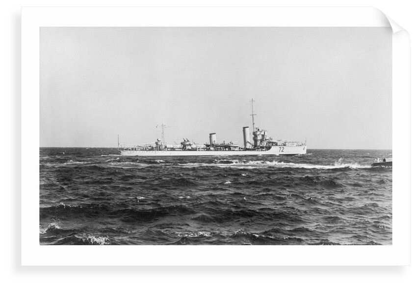 An unidentified Greek destroyer under way by unknown