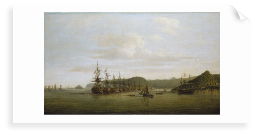 Barrington's action at St Lucia: the squadron at anchor off the Cul de Sac after the action, 16 December 1778 by Dominic Serres the Elder