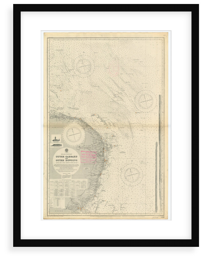 England-East Coast. Outer Gabbard to Outer Dowsing by British Admiralty