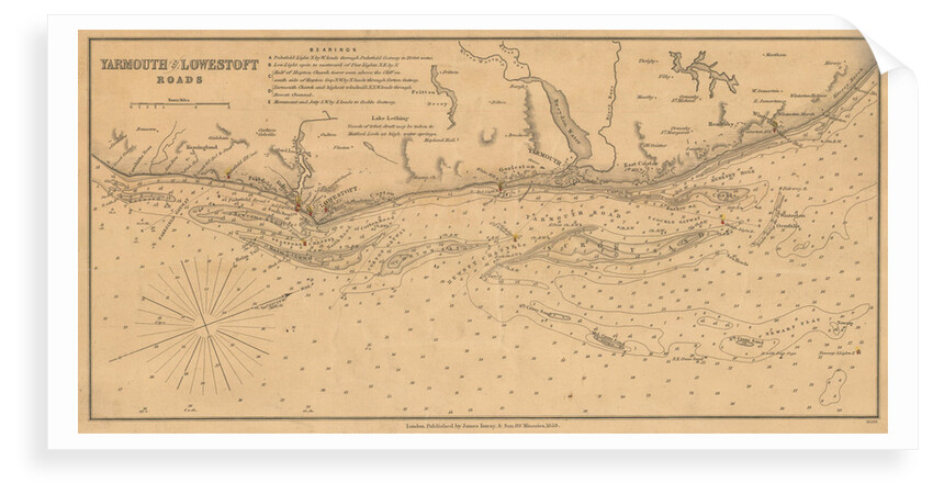 England East Coast: Yarmouth and Lowestoft Roads by James Imray & Son