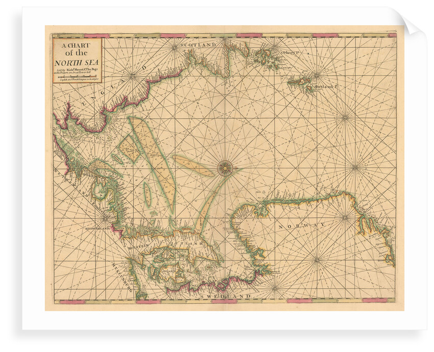 Chart of the North Sea: Norway to the Dover Straits by Mount & Page