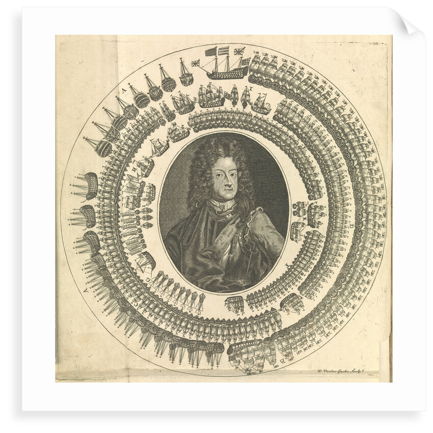 George I with his fleet circling around him by unknown