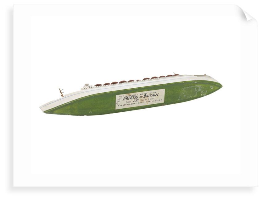 Waterline model; Rigged model; Miniature model by Bassett-Lowke Ltd