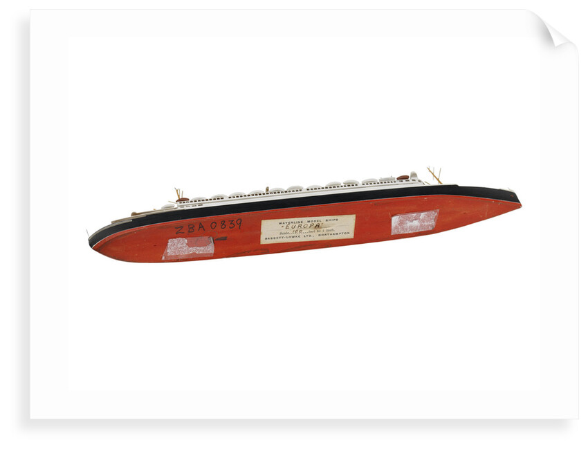 Waterline model; Miniature model by Bassett-Lowke Ltd