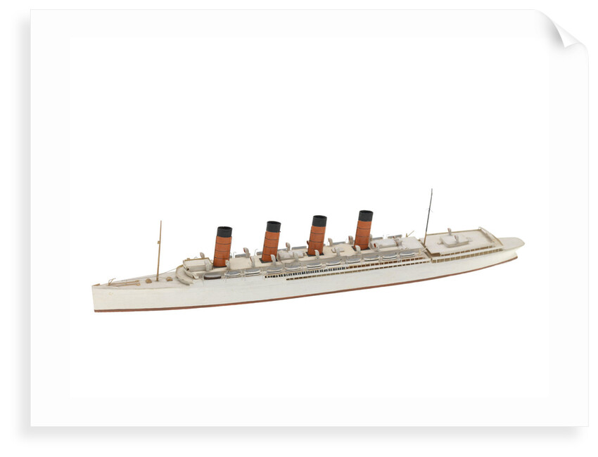 Waterline model; Miniature model by Reginald Carpenter