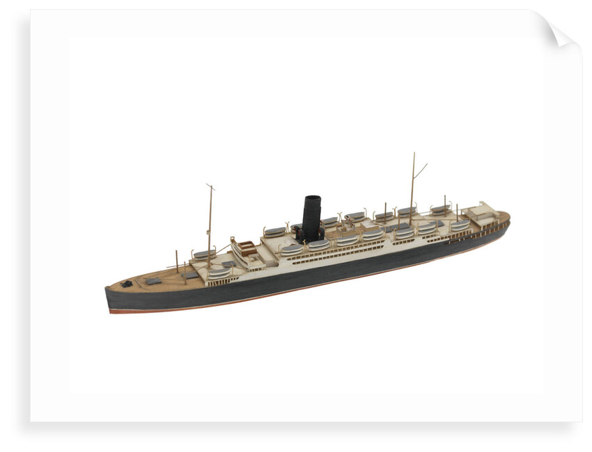 Waterline model; Miniature model by Reginald Carpenter
