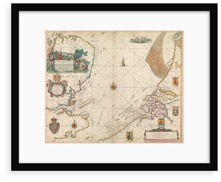 A chart of the sea coasts of England, Flanders and Holland by John Seller
