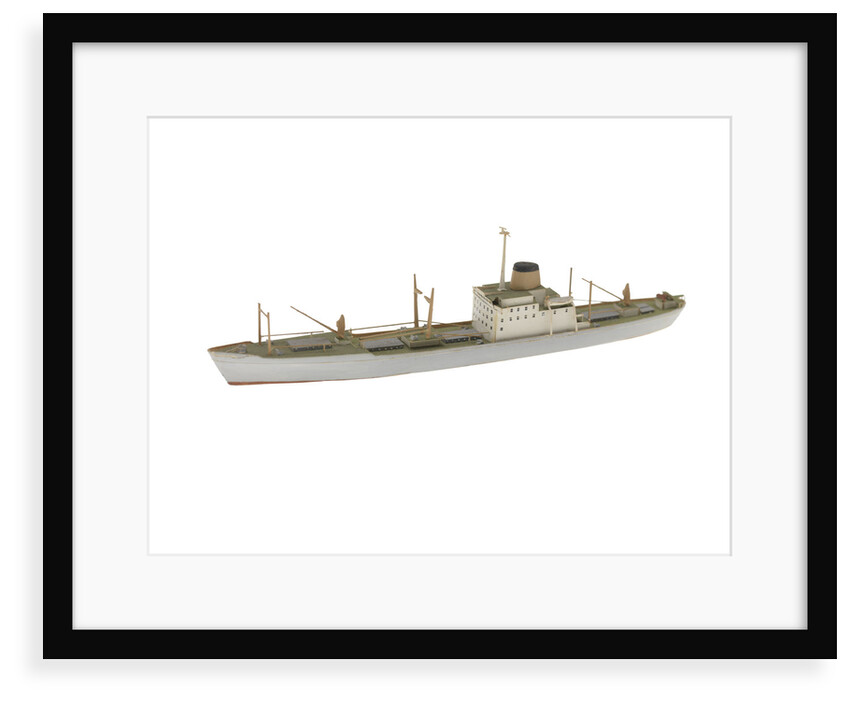 A waterline model of a cargo vessel by Reginald Carpenter