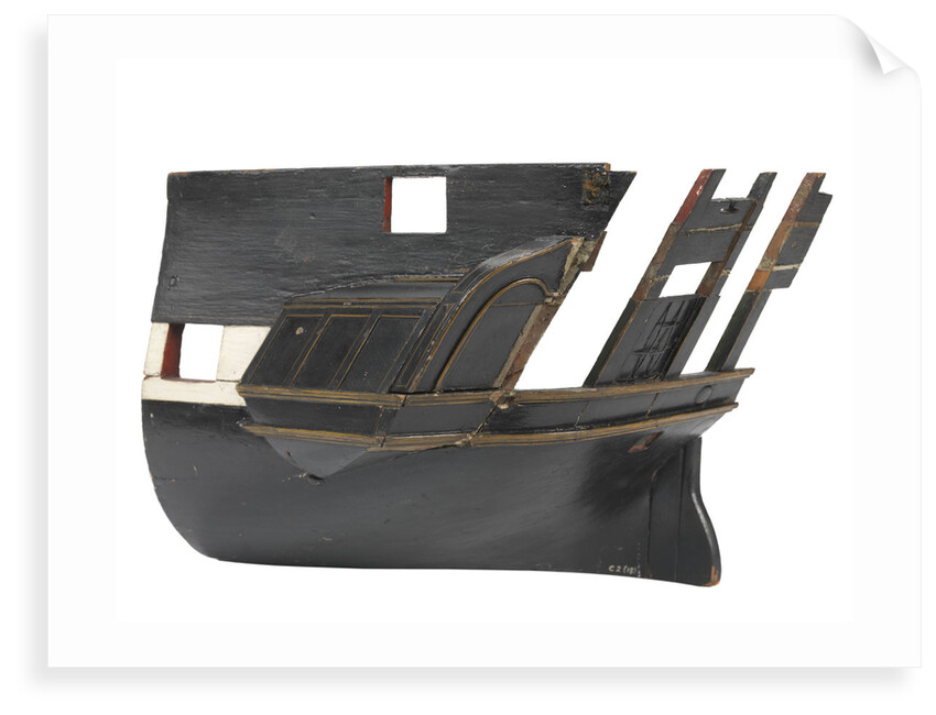 Sectional model; Stern model; Waterline model by unknown