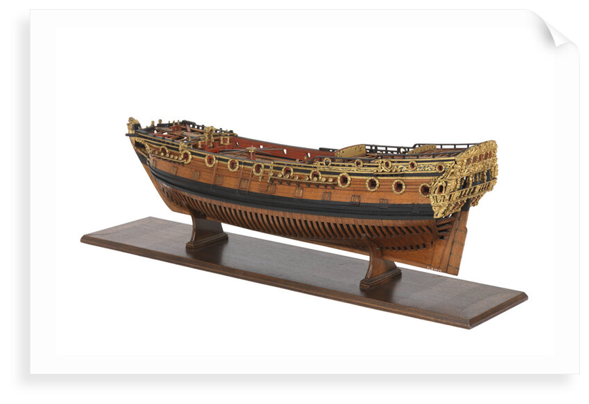 Contemporary full hull model of the 'Mordaunt' by unknown