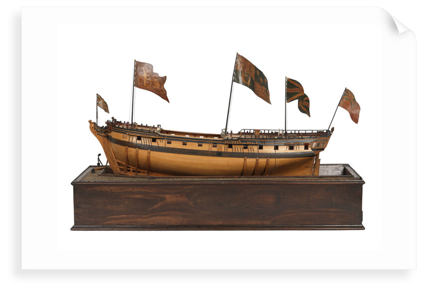 Model of the 'Mermaid' (1784), warship, frigate, 32 guns by George Stockwell