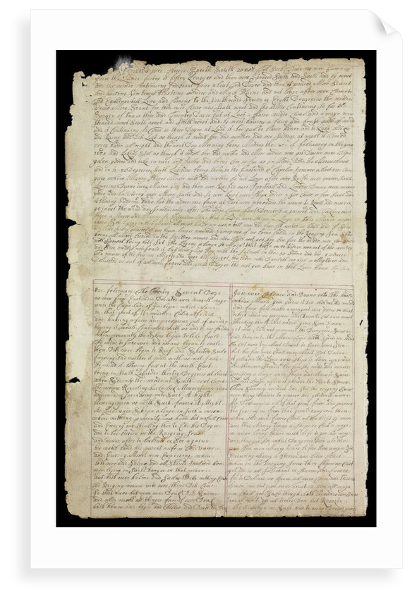 Plate from the journal of Edward Barlow, made 1695-1703 by Edward Barlow