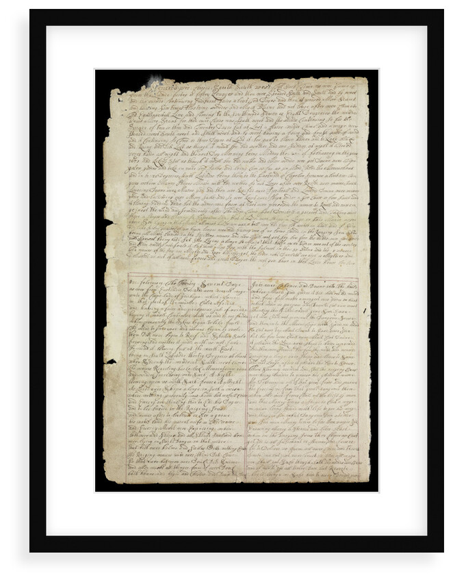 Plate from the journal of Edward Barlow, made 1695-1703 by Edward Barlow
