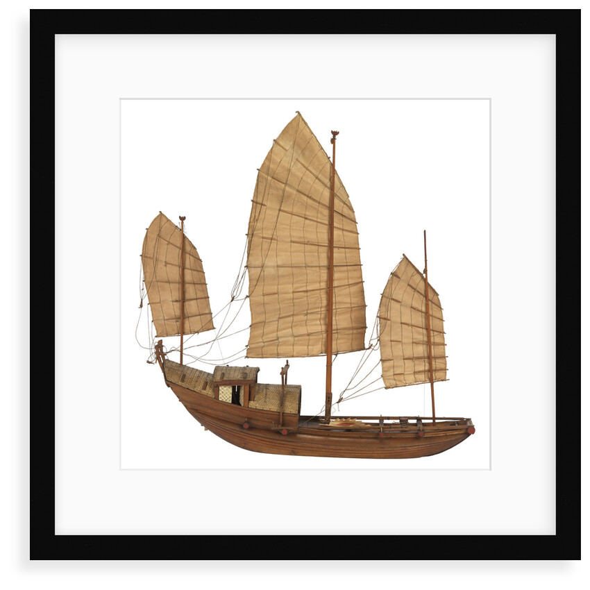 A model of a cargo vessel; Junk, Upper Yangtze by unknown