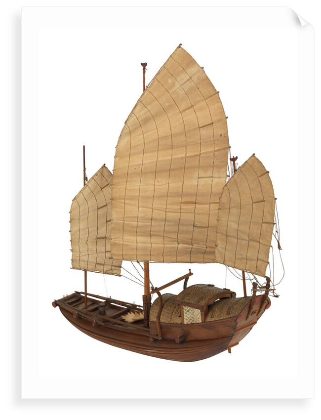 A model of a cargo vessel; Junk, Upper Yangtze by unknown