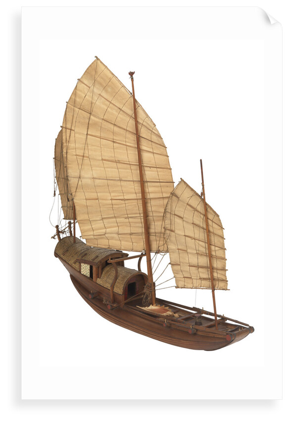 A model of a cargo vessel; Junk, Upper Yangtze by unknown