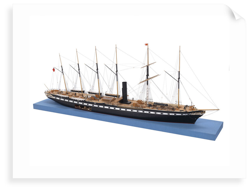Ship model of the passenger/cargo vessel SS 'Great Britain' (1843) by Bassett-Lowke Ltd
