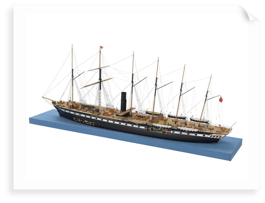 Ship model of the passenger/cargo vessel SS 'Great Britain' (1843) by Bassett-Lowke Ltd