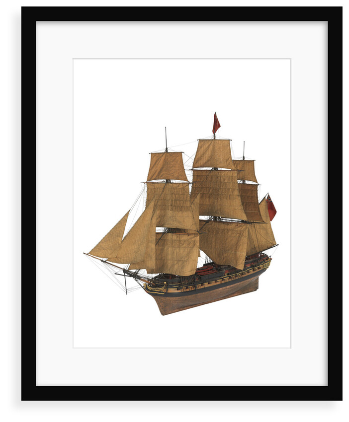 Model of a warship (1805), Frigate, 38 guns by unknown