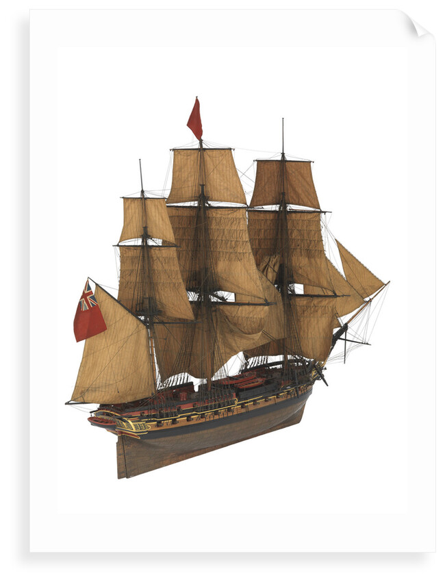 Model of a warship (1805), Frigate, 38 guns by Unknown