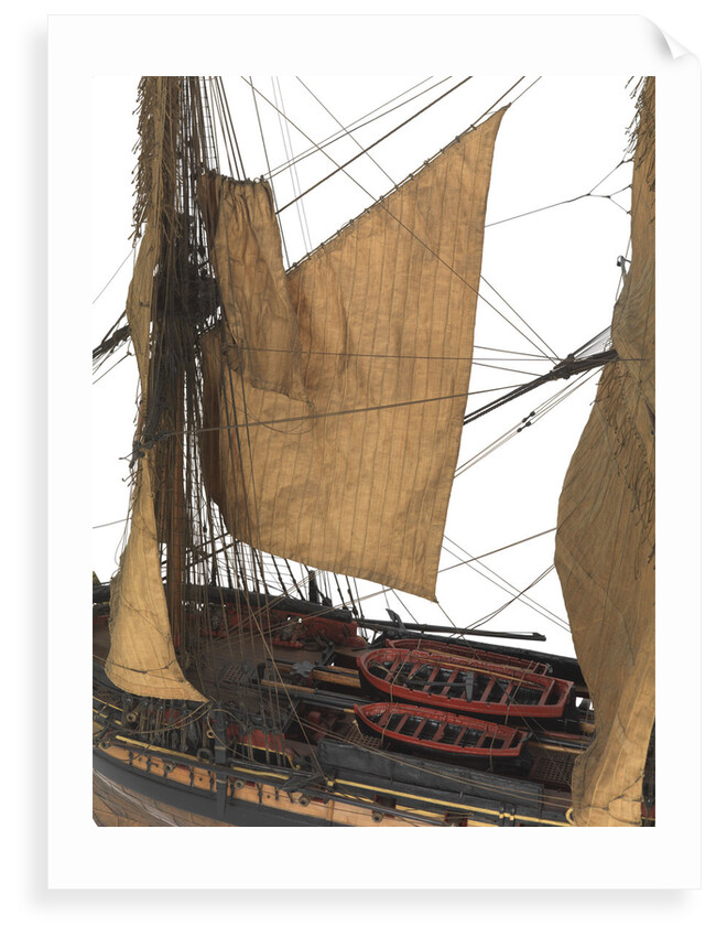 Model of a warship (1805), Frigate, 38 guns by unknown