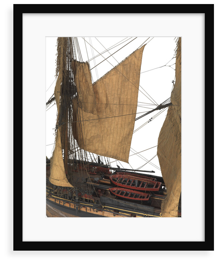 Model of a warship (1805), Frigate, 38 guns by unknown